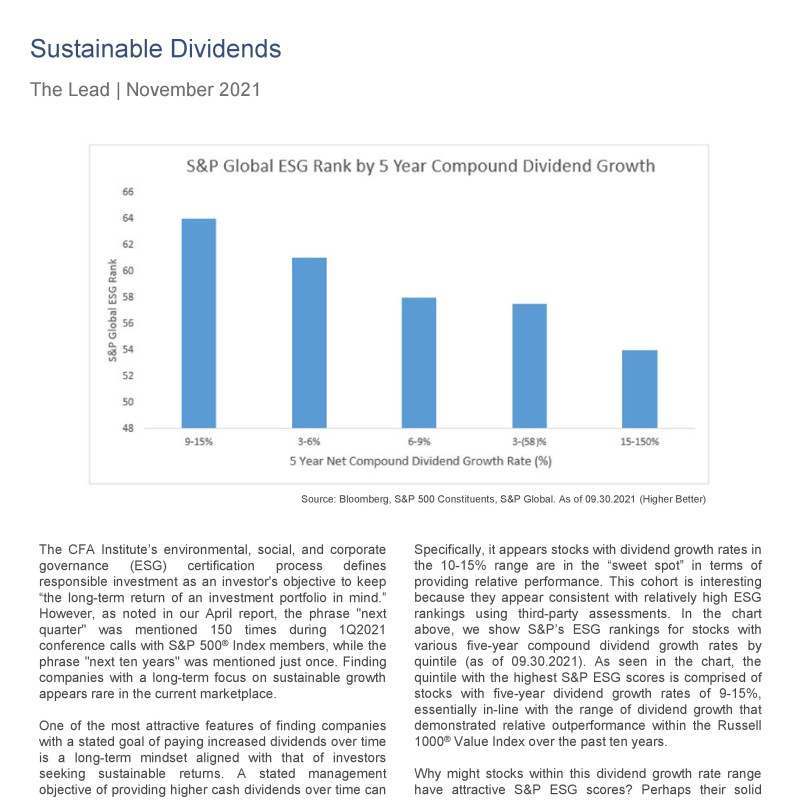 Document Thumbnail: The Lead - Sustainable Dividends