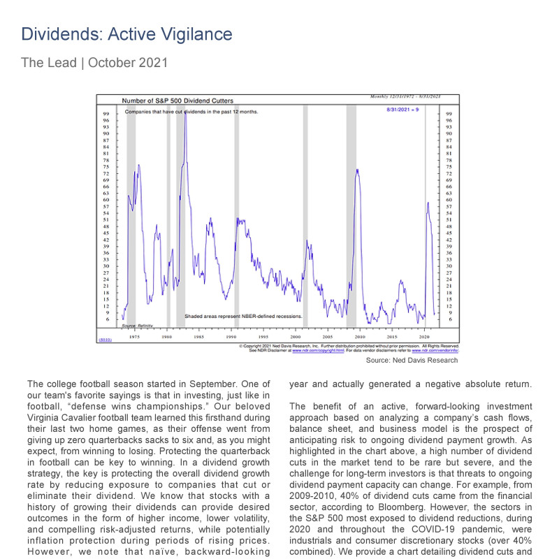 Document Thumbnail: The Lead - Dividends: Active Vigilance