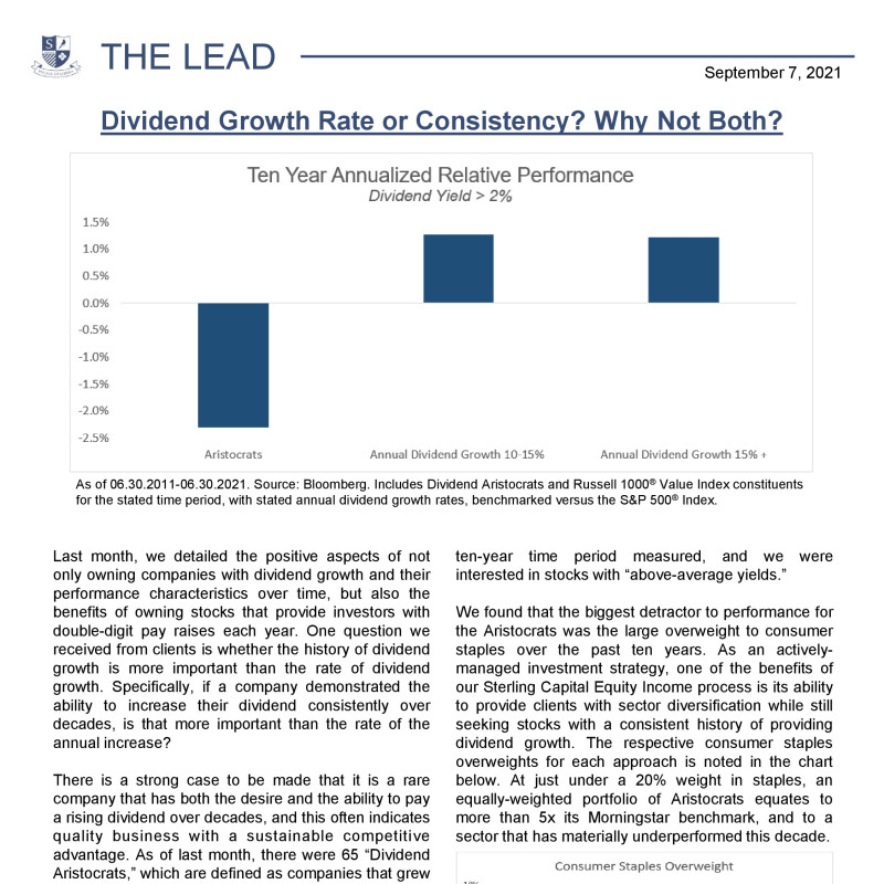 Document Thumbnail: The Lead - Dividend Growth Rate or Consistency?  Why Not Both?